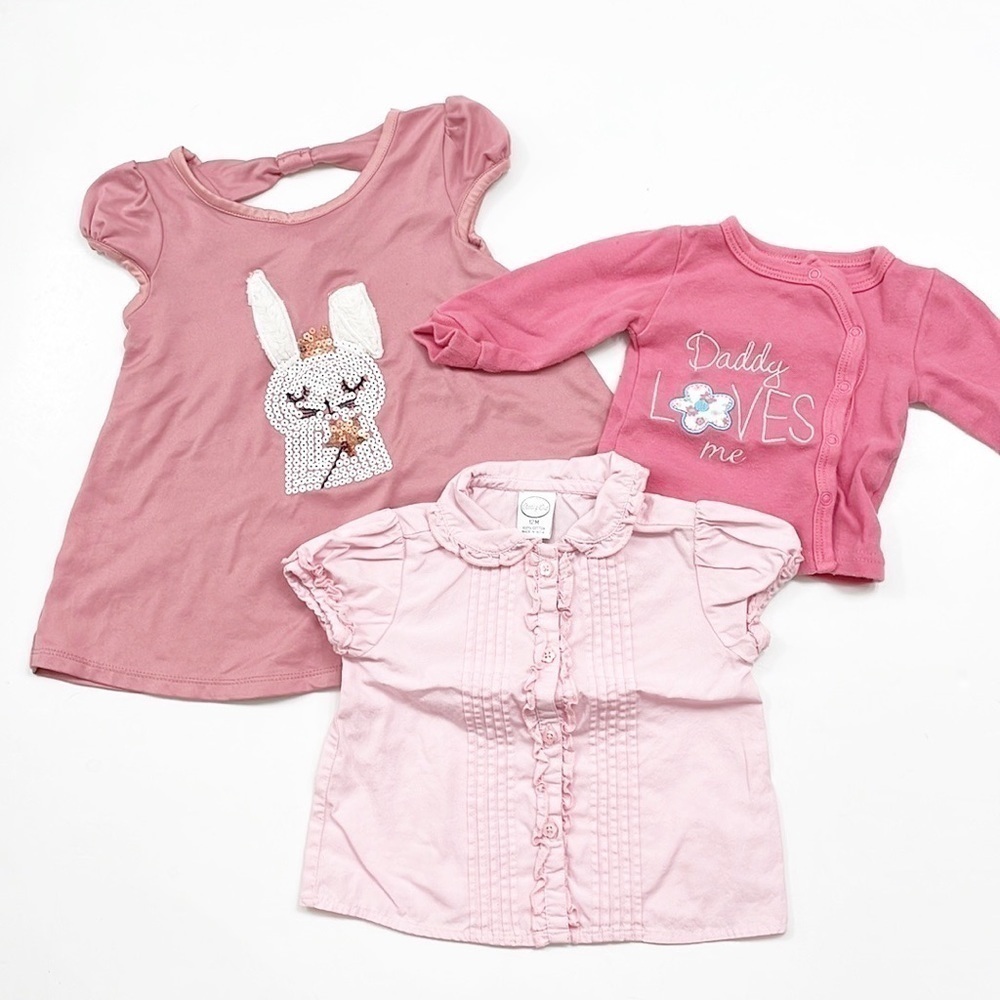 3 Piece Baby Girls Mixed Clothing Lot